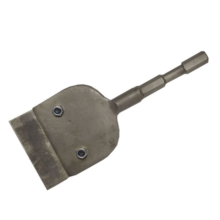 Trelawny Flat Scraper Blade - 4 inch wide x 10 inch long (102mm x 254mm) 5/8 inch (16mm) Hex Shank