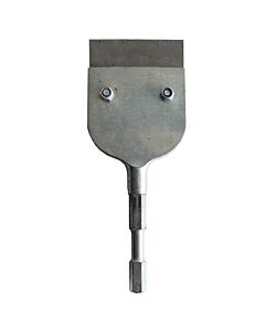 Trelawny Flat Scraper Blade - 4 inch wide x 10 inch long (102mm x 254mm) 5/8 inch (16mm) Hex Shank