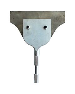 Trelawny Flat Scraper Blade - 8 inch wide x 10 inch long (203mm x 254mm) 5/8 inch (16mm) Hex Shank